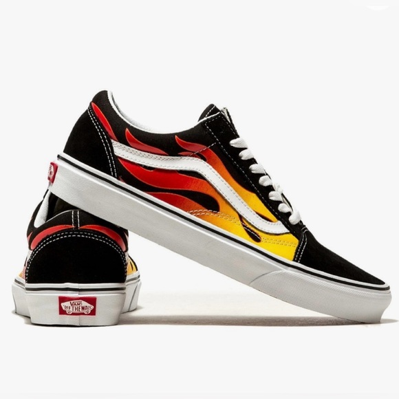 Vans Old Skool Skater Flame size 6.5 for men, size 8 for women EUC - Picture 2 of 8